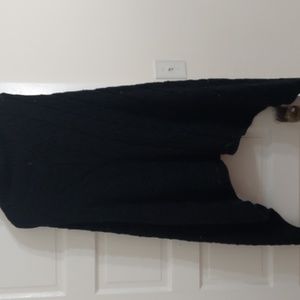 BCBGMAXAZRIA poncho black